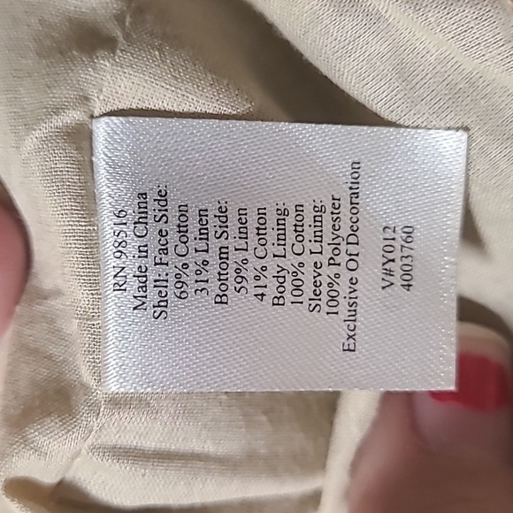 Coldwater Creek, Cotton Linen Jacket Size 22. - Picture 10 of 11